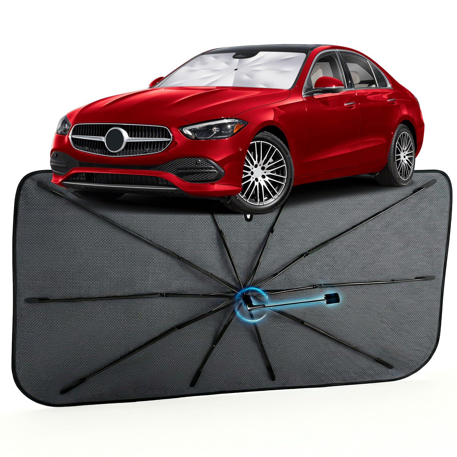Car Windshield Sun Shade Umbrella for Benz C-Class 2014-2026, 1:1 Exact Fit