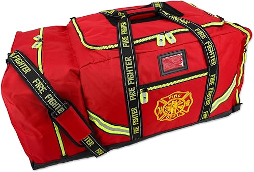 Miniatura 3 de Lightning X - Bolsa personalizable para equipo de bomberos con nombre bordado, 3XL, color rojo