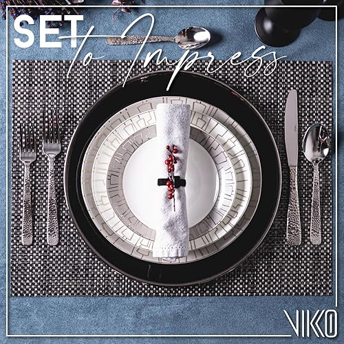 Miniatura 4 de Vikko Juego de cubiertos de acero inoxidable 1810, resistente y duradero, apto para lavavajillas