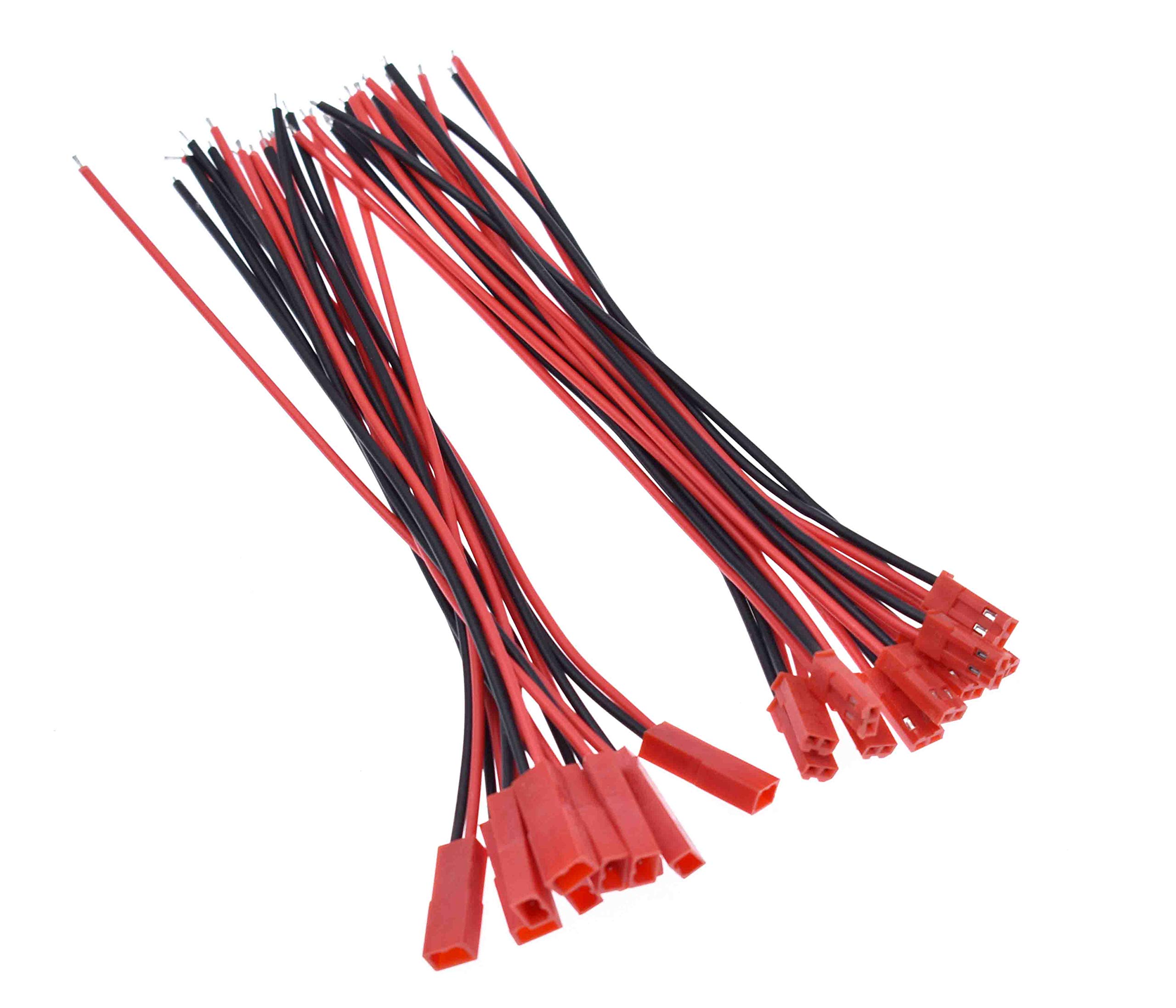 10 Pairs 100mm 10cm Male Female Connector JST Plug Cable for RC BEC Battery Helicopter DIY FPV Drone Quadcopter