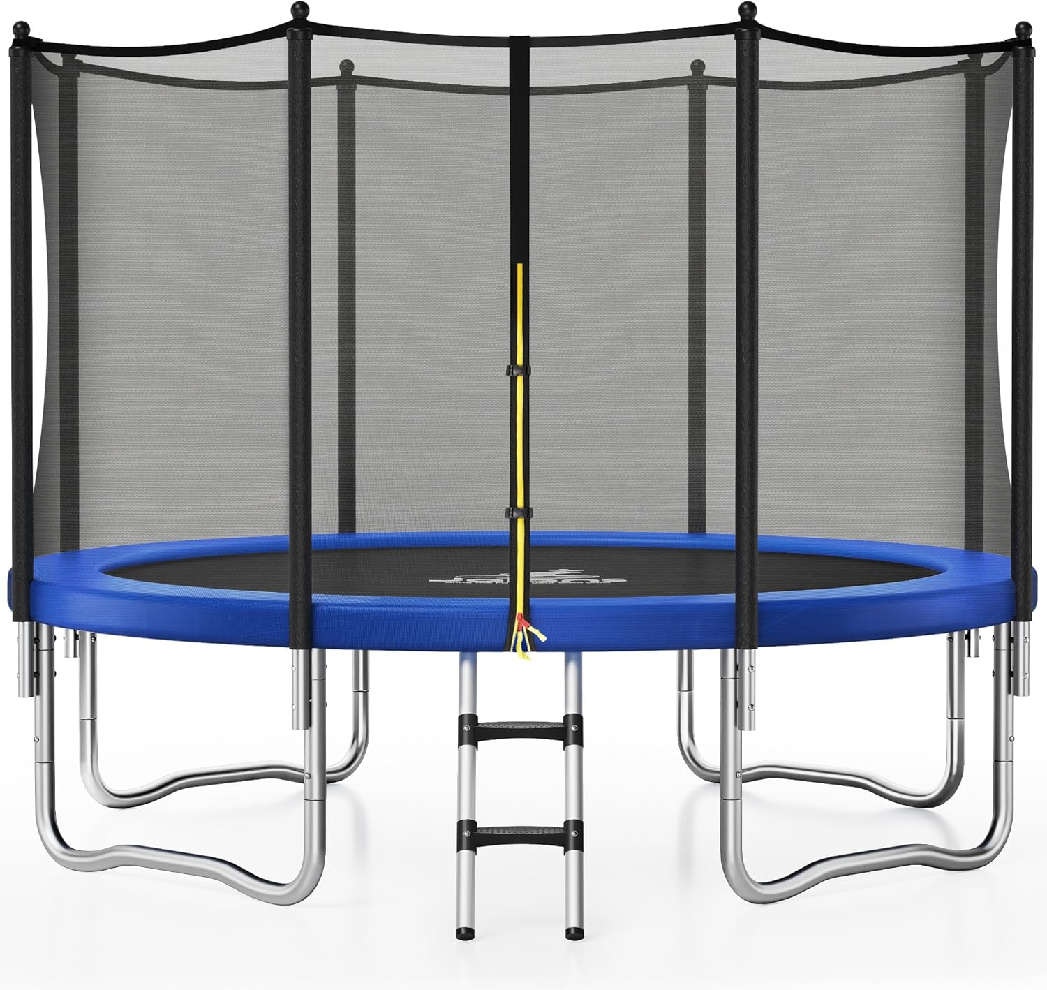 Trampoline 8FT 10FT 12FT 14FT 15FT, Outdoor Trampolines with Enclosure Net and Ladder, Recreational Anti-Rust Trampolines for Kids and Adults, ASTM Approved