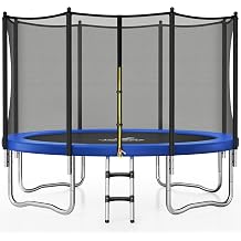 JELENS Trampoline 8FT 10FT 12FT 14FT 15FT, Outdoor Trampolines with Enclosure Net, Recreational Anti-Rust Trampolines for Kids and Adults, ASTM Approved