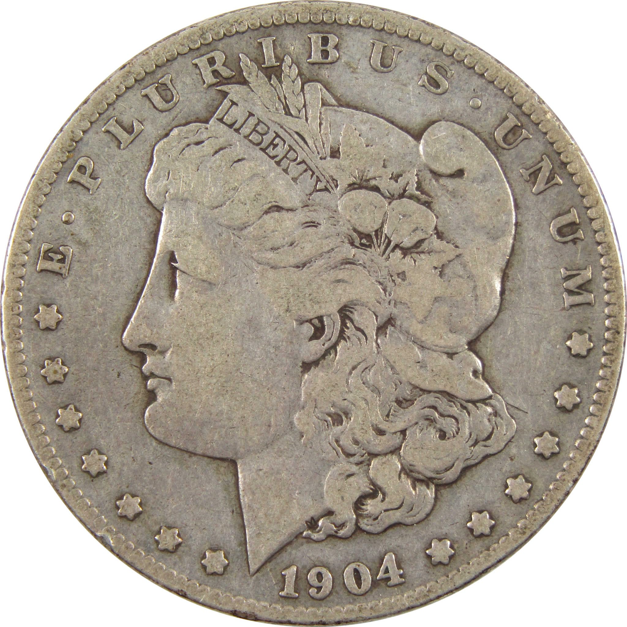 1904 S Morgan Dollar F Fine 90% Silver $1 Coin SKU:I11188