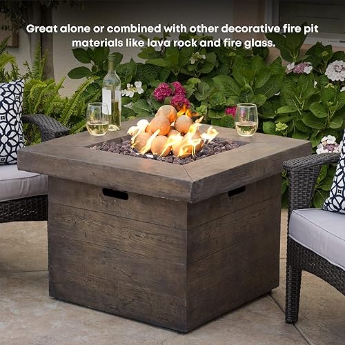 Miniatura 7 de Stanbroil Bolas de fuego de cerámica  Piedras redondas de fuego de 3 pulgadas para hoguera y chimenea  Juego de 15, beige