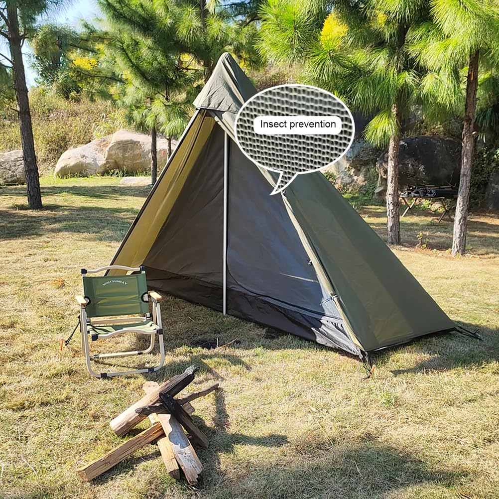 Łatwe w Rozstawianiu Natychmiastowe Namioty Kempingowe dla 2 Osób,z Wewnętrzną Siatką Przeciw Komarom,Namiot Ultralekki na 4 Pory Roku,Namiot Tipi na Polowania,Backpackingu,Wędrówek,Zielony
