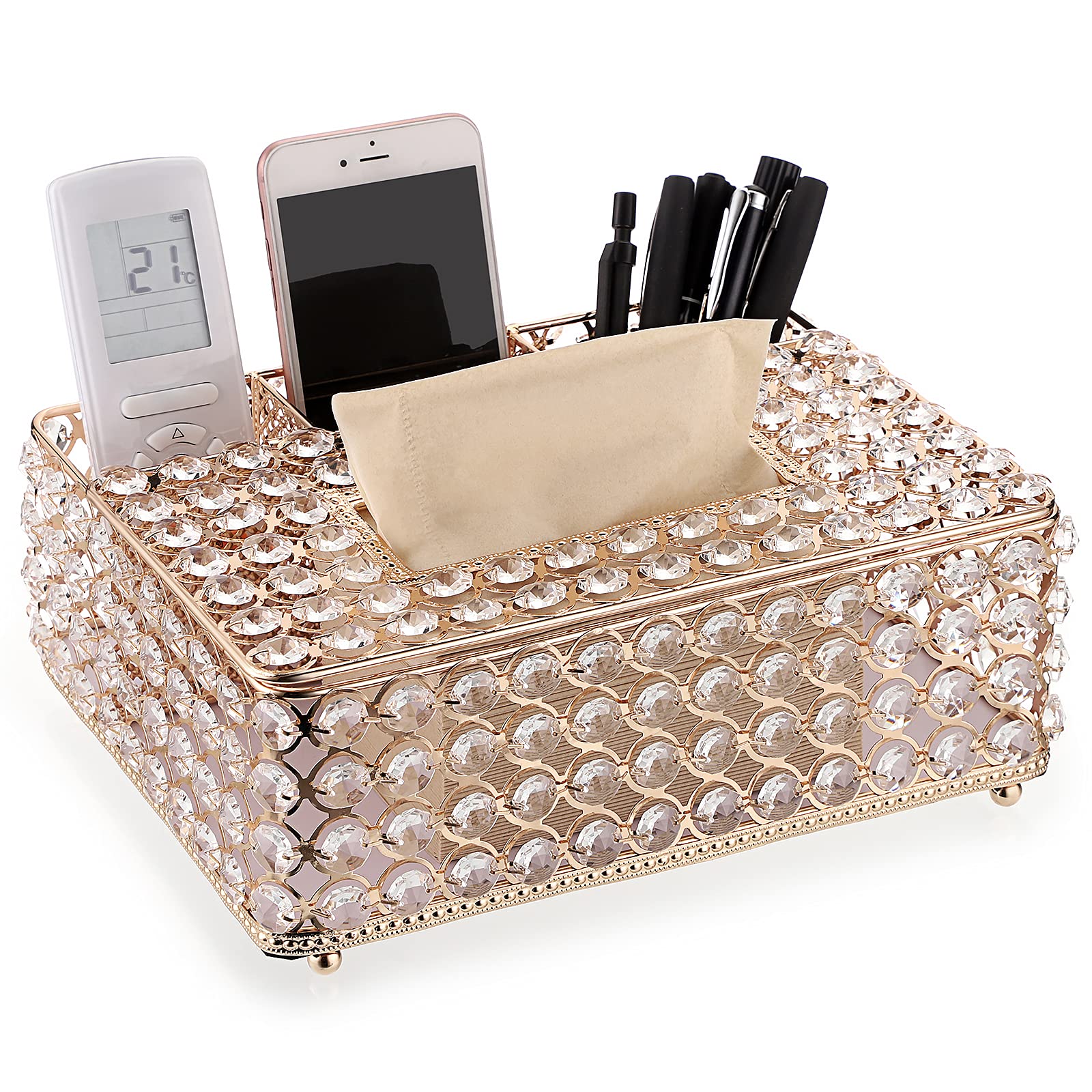 Portafazzoletti Acrilico Trasparente - 22x12x9cm, Rettangolare, Per Casa E Ufficio - Foto 11