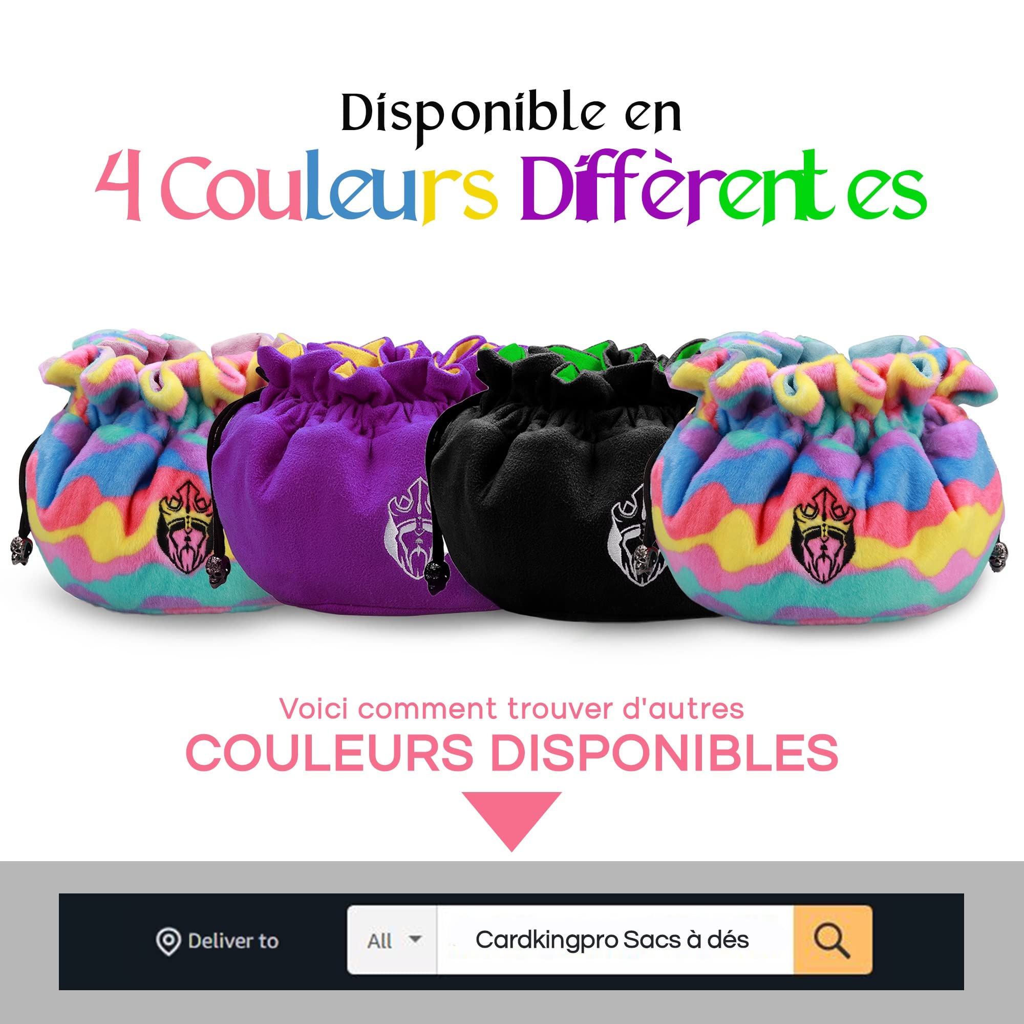 CardKingPro Immense – Édition OCD – Sacs à dés avec 15 Poches – Noir et Vert – Capacité de Plus de 200 dés – Idéal pour Les accumulateurs de dés [Design breveté]