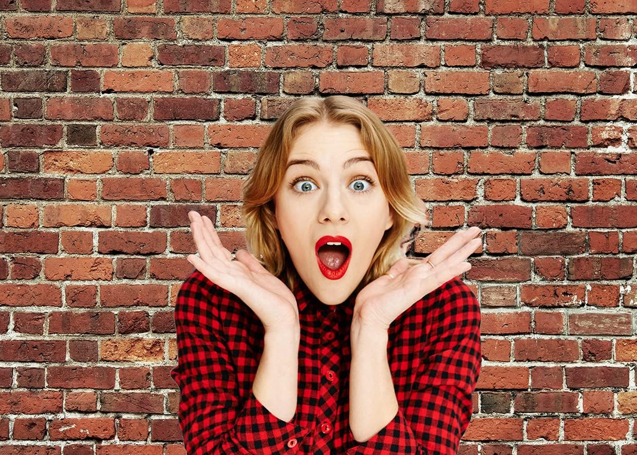 AIIKES 10x10FT Red Brick Wall Photography Backdrop Thin Vinyl Photo Backdrops Baby Birthday Party Graduation Home Decoration Photo Booth Studio Prop Banner 11-506