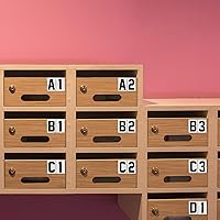 Vista 6 de 100 calcomanías reflectantes para números de buzón, autoadhesivas, reflectantes en letras mayúsculas, calcomanías de vinilo para buzón para Negro