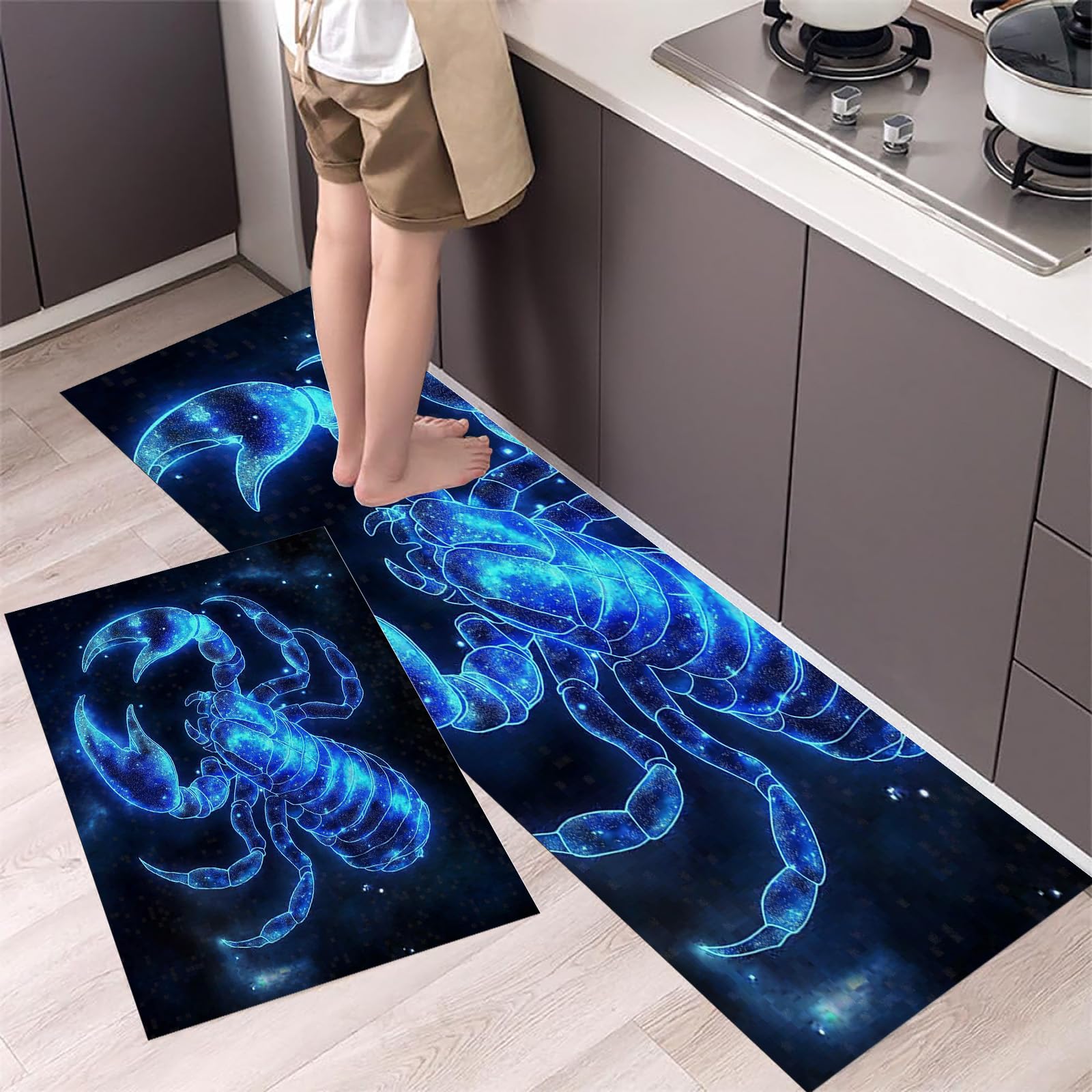 Tapis de cuisine devant évier pour un sol propre et décoré