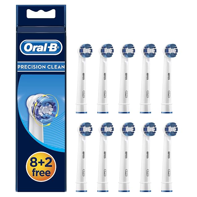 Oral-B Precision Clean Replacement Toothbrush Heads Pack of 10 Compatible with Oral-B Electric Toothbrush Handles