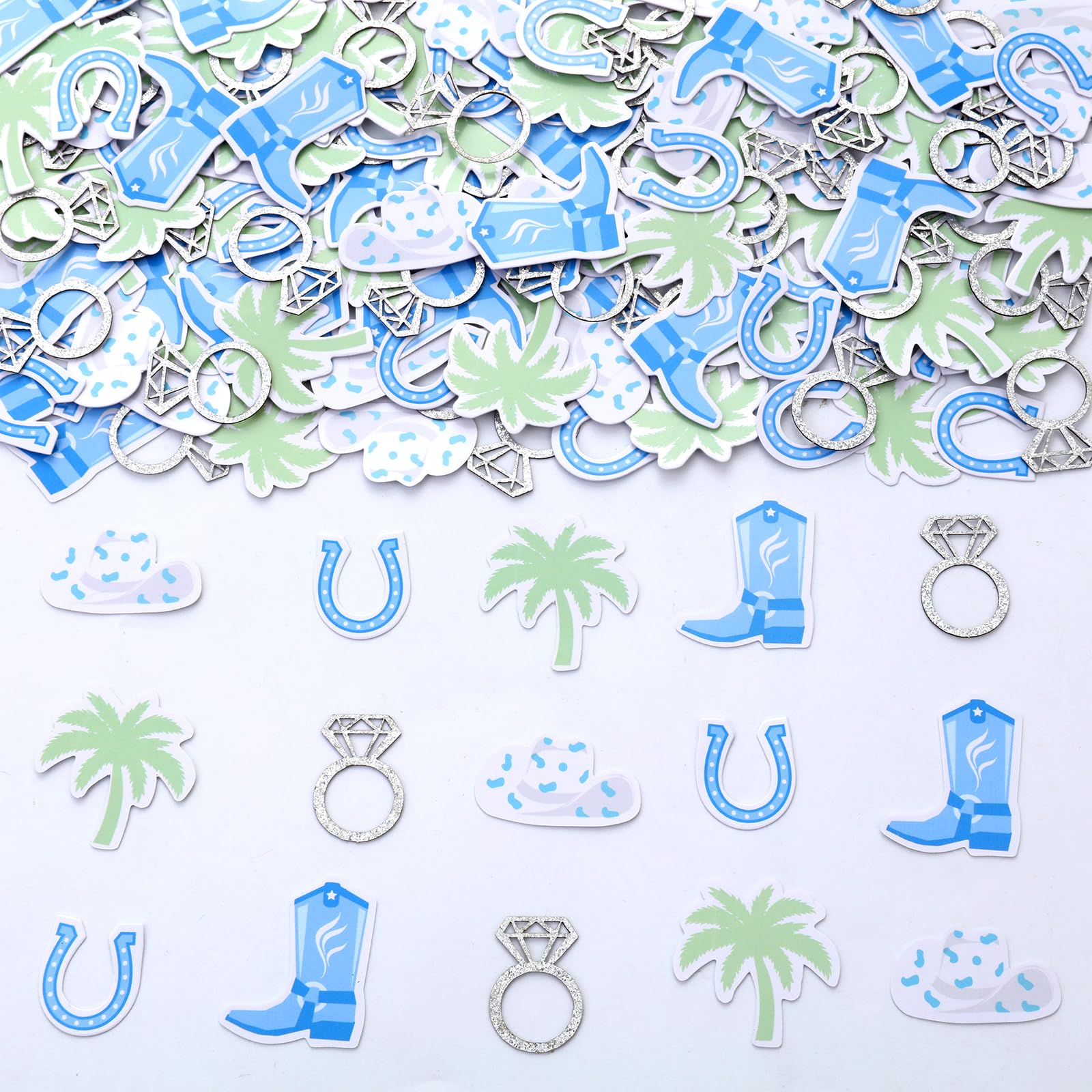 SursurpriseCoastal Cowgirl Bachelorette Decorations, 200Pcs Coastal Cowgirl Confetti for Last Toast on the Coast Coastal Grandma Beach Bach Western Cowgirl Bachelorette Party Supplies