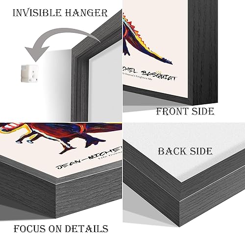 Miniatura 4 de Arte de pared enmarcado de Basquiat, póster de Basquiat de Jean Michel Basquiat, dinosaurio, King, animales, lienzo de graffiti colorido para