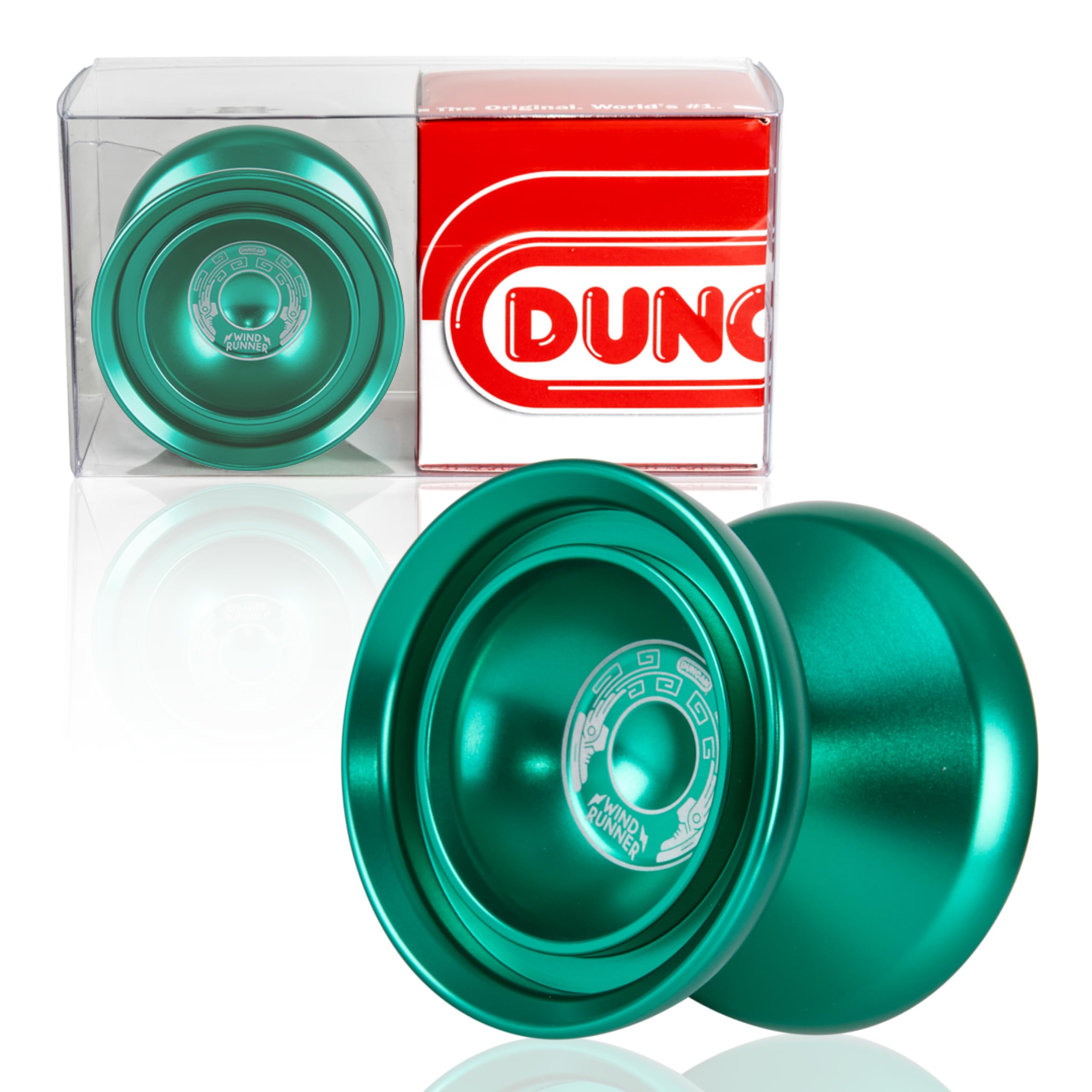 Duncan Toys Windrunner Yo-Yo [Green] - Unresponsive Pro Level Aluminum Yo-Yo with Double Rim, Concave Bearing, SG Sticker Response