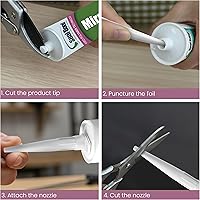 Vista 7 de Adhesivo de espejo CS-4300, bajo olor, compatible con COV, cartucho de 10.1 oz