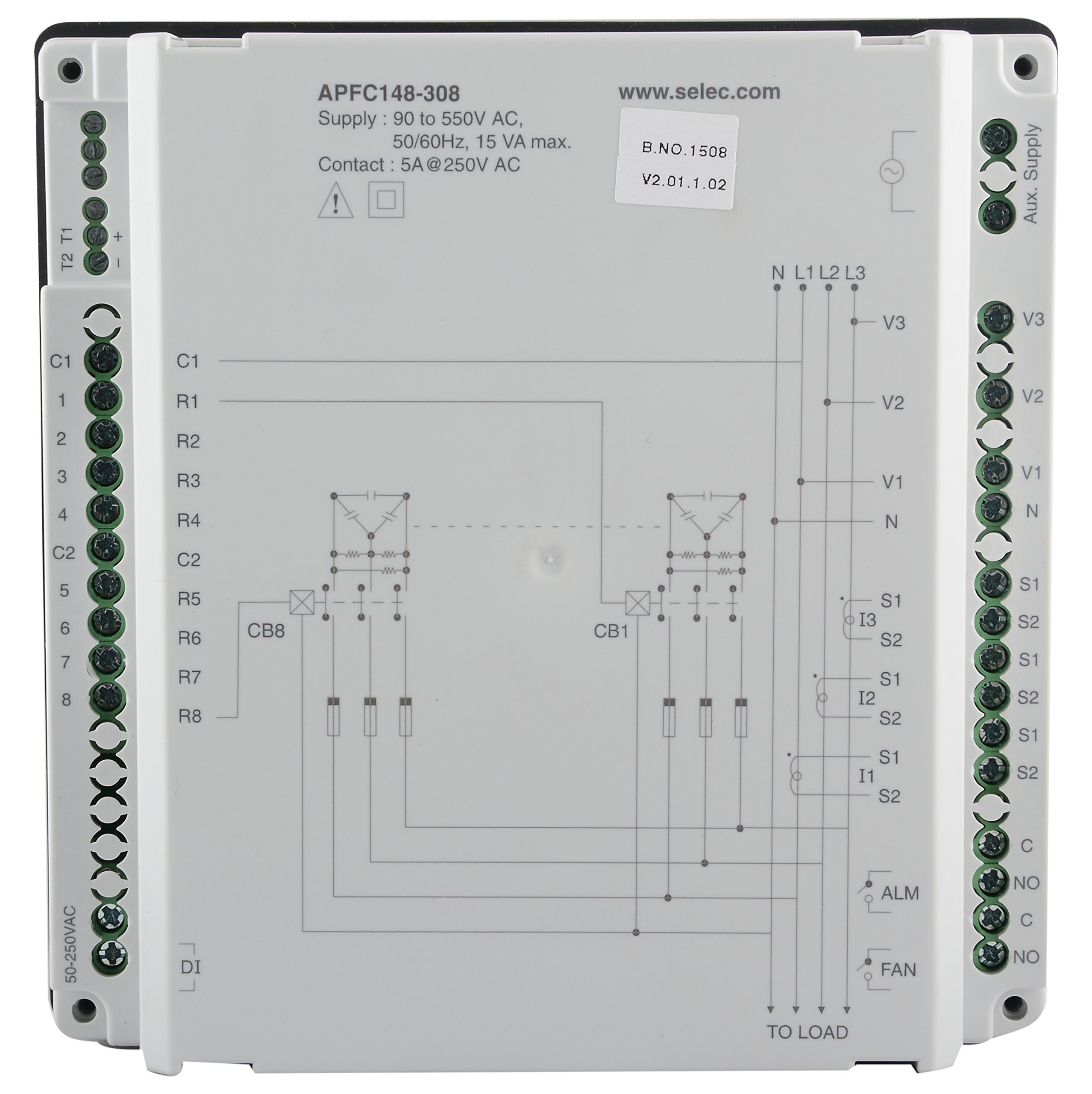 Selec APFC 148-308-90/550V Automatic Power Factor Controller 3 CT