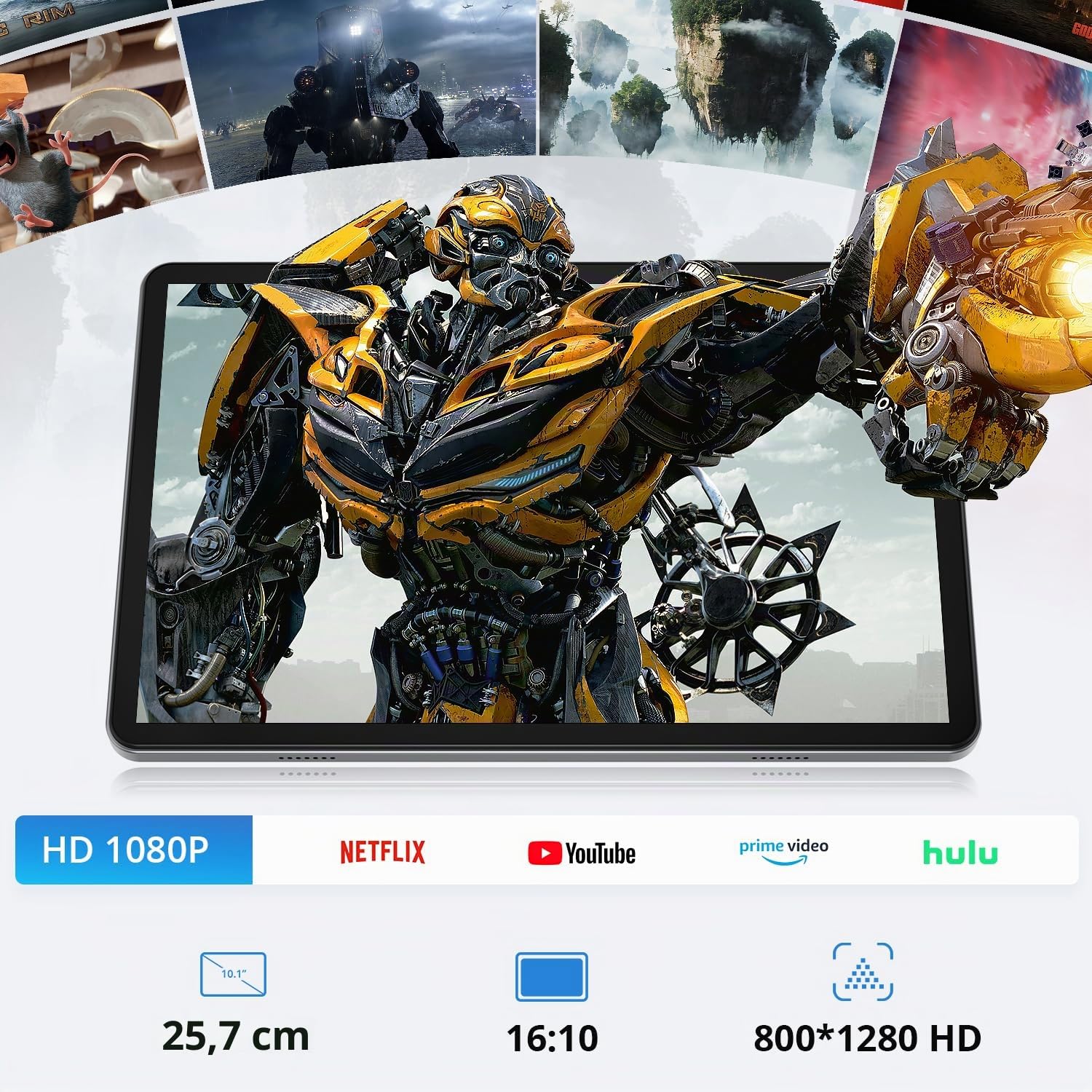 SVITOO Tablet, 10 Pollici, Android 16 con Tastiera, Penna, Custodia e Mouse, 20 GB RAM+128 GB ROM, Octa-core, 1280 x 800 HD, 6600 mAh (con NTC), Widevine L1, 8 MP+2 MP, 2,4 G+5 G, WiFi, GPS (Grigio)
