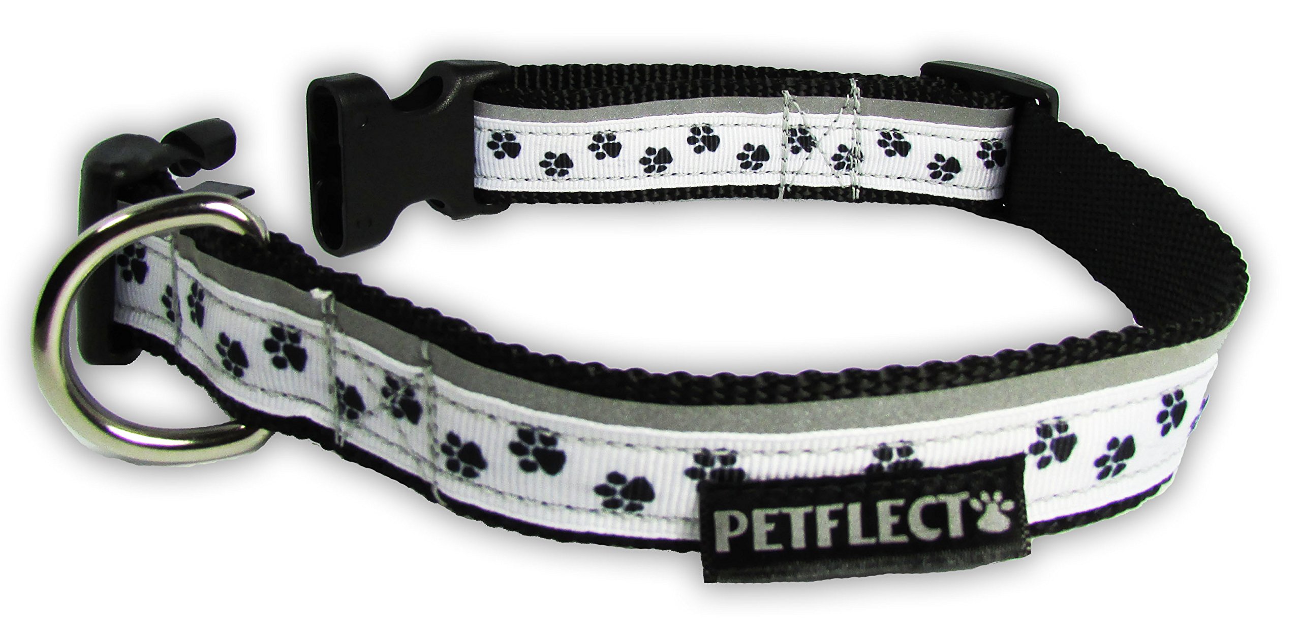 Petflect Puppy Paws Reflective Collar, Large