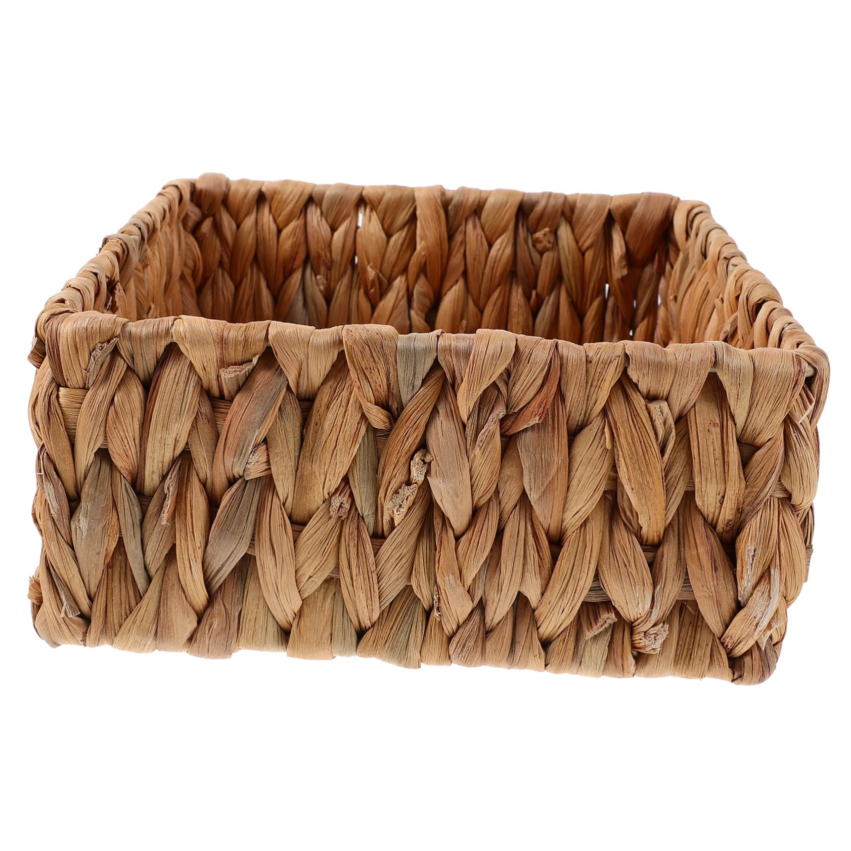 Unomor Pastoral Style Woven Storage Basket Decorative Woven Basket Lid for Pantry Decorative Storage Basket for Home