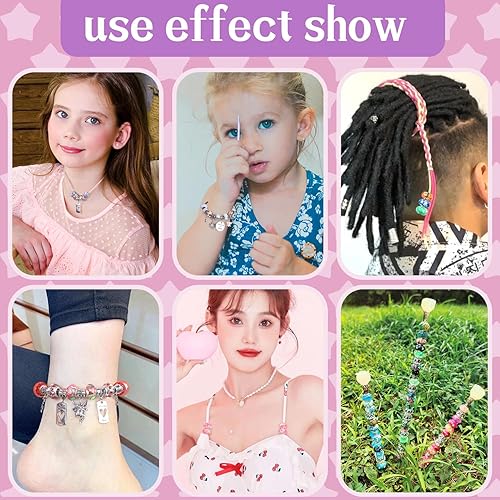 Miniatura 6 de AIPRIDY Cuentas Europeas Surtidas para Manualidades Cuentas Espaciadoras Lampwork de Agujero Grande Cuentas Europeas Coloridas para Hacer Collares