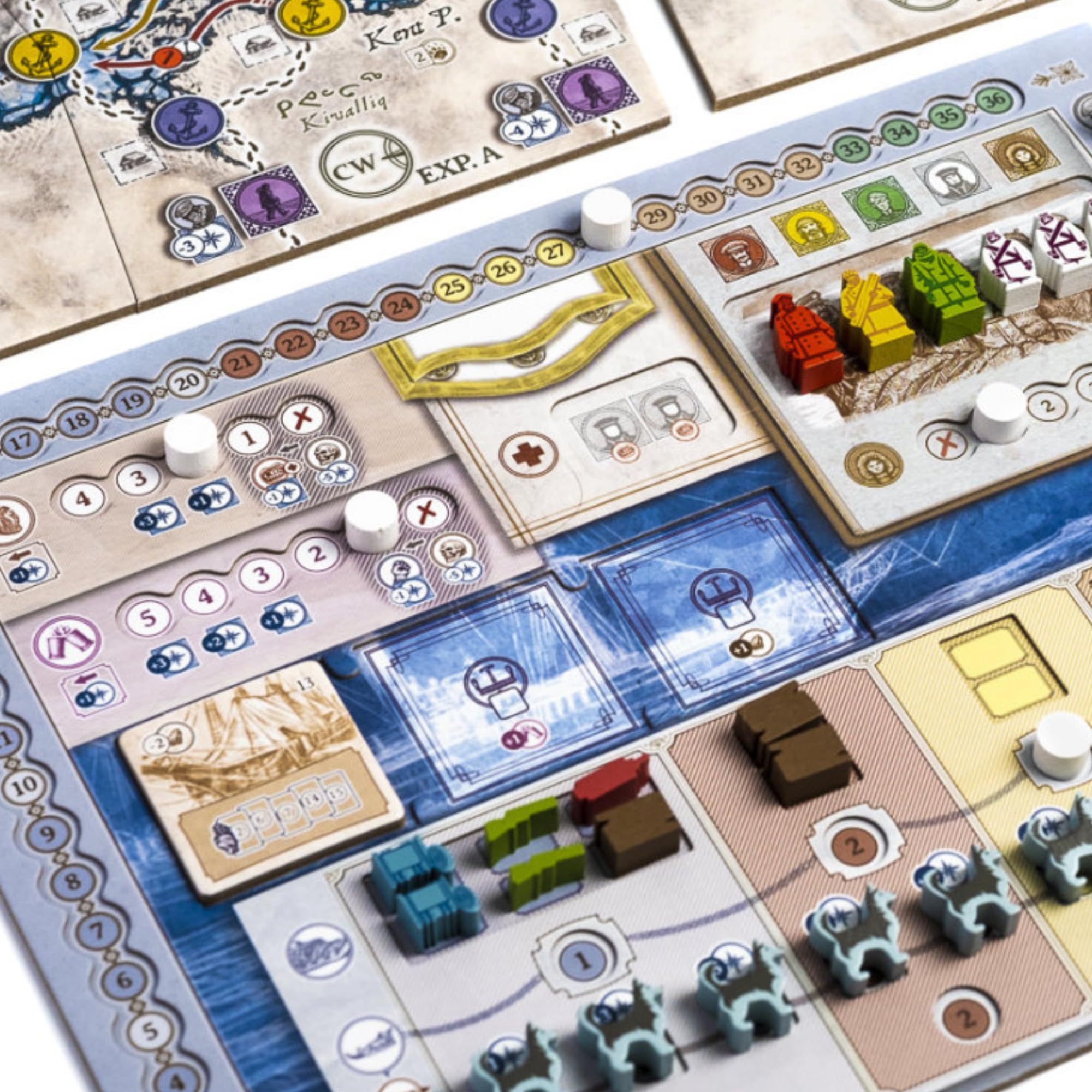 2Tomatoes Games | Through Ice and Snow Myths & Legends | Eksploracja Gra Planszowa | Strategia i przygoda | 1-4 graczy | Hiszpański, Niemiecki, Angielski i Francuski | Historyczny, Miejsca, Morski