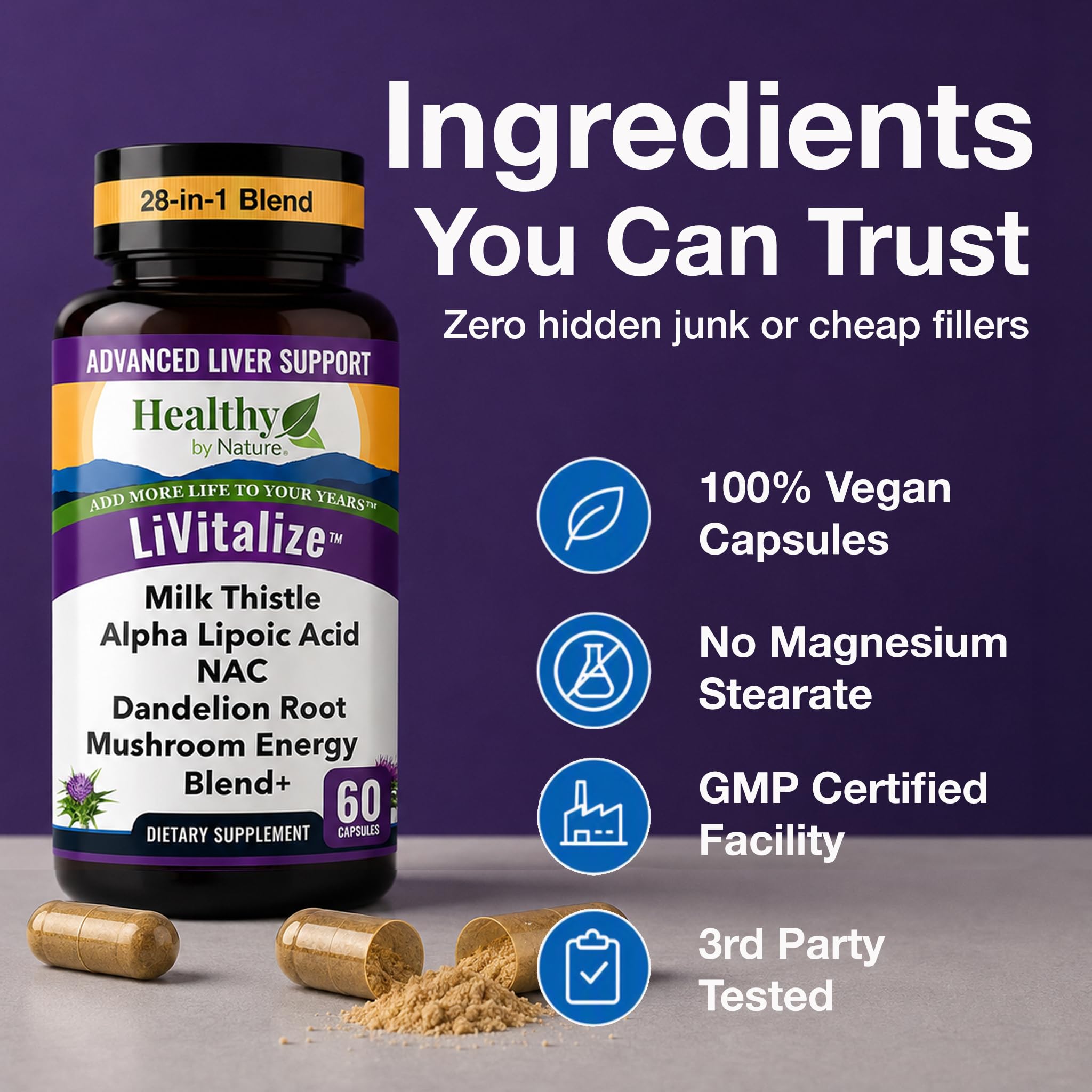 Liver Cleanse Detox & Repair, 28-in-1 Milk Thistle Liver Support Supplement — Amazon image 6