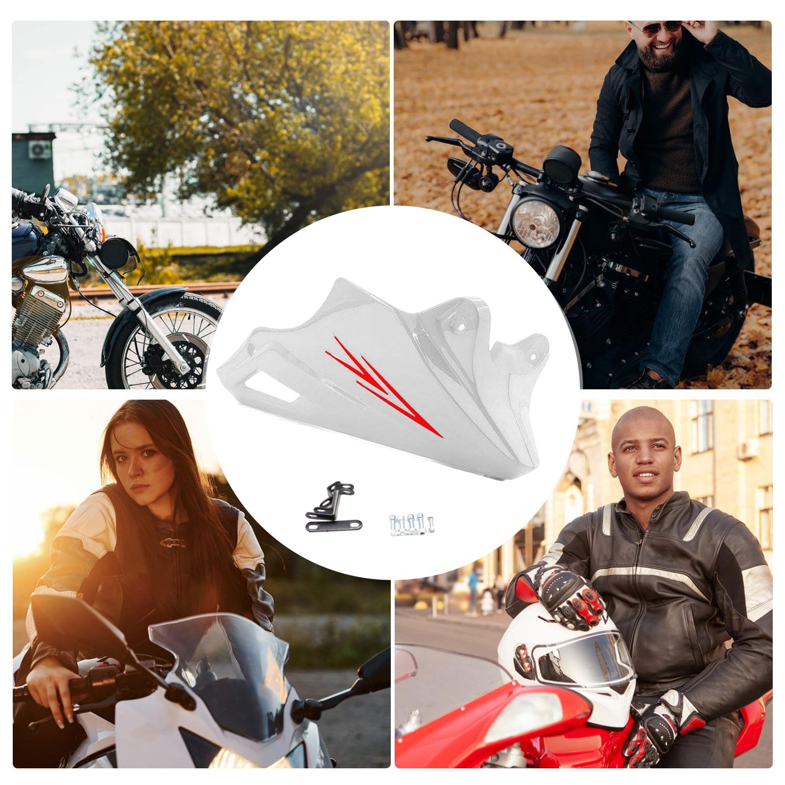 Motorcycle Chin Spoiler, protezione del motore, copertura della carenatura per protezione estetica del clima in eventi e uso quotidiano