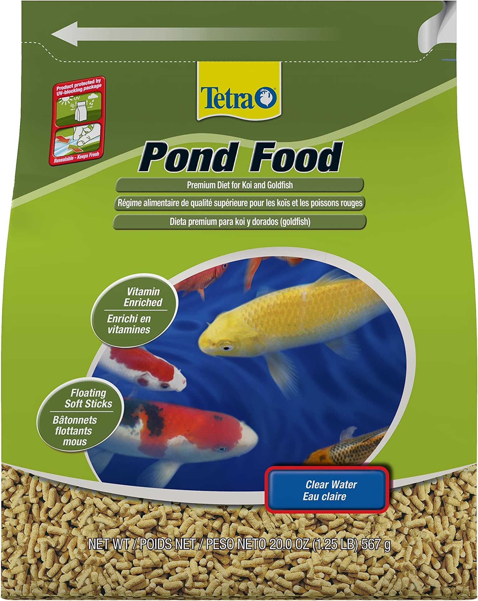 PondFood Premium Diet Koi & Goldfish Food, 1.25 lb