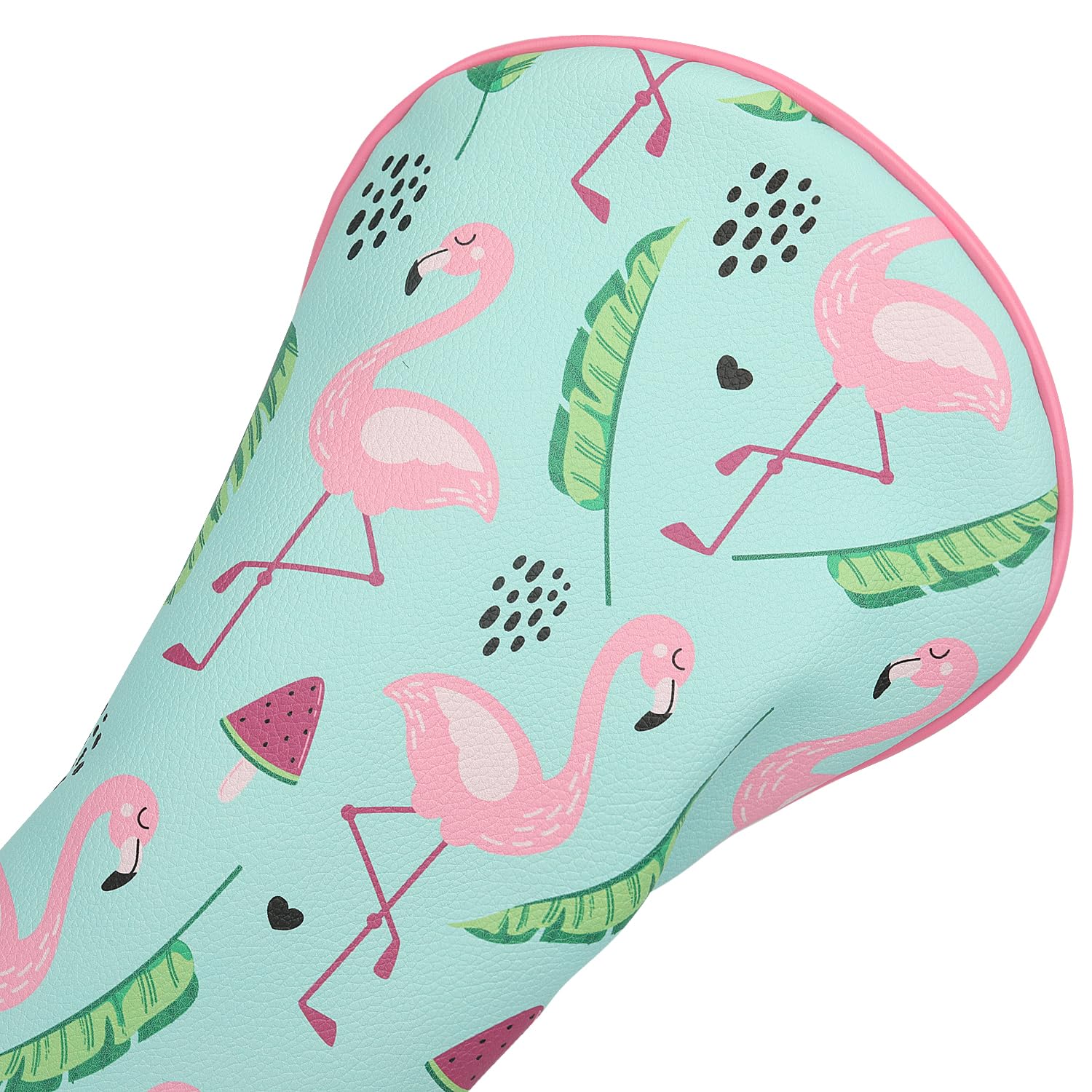 Blue&Pink Golf Headcover with Flamingos Design for Golf Club