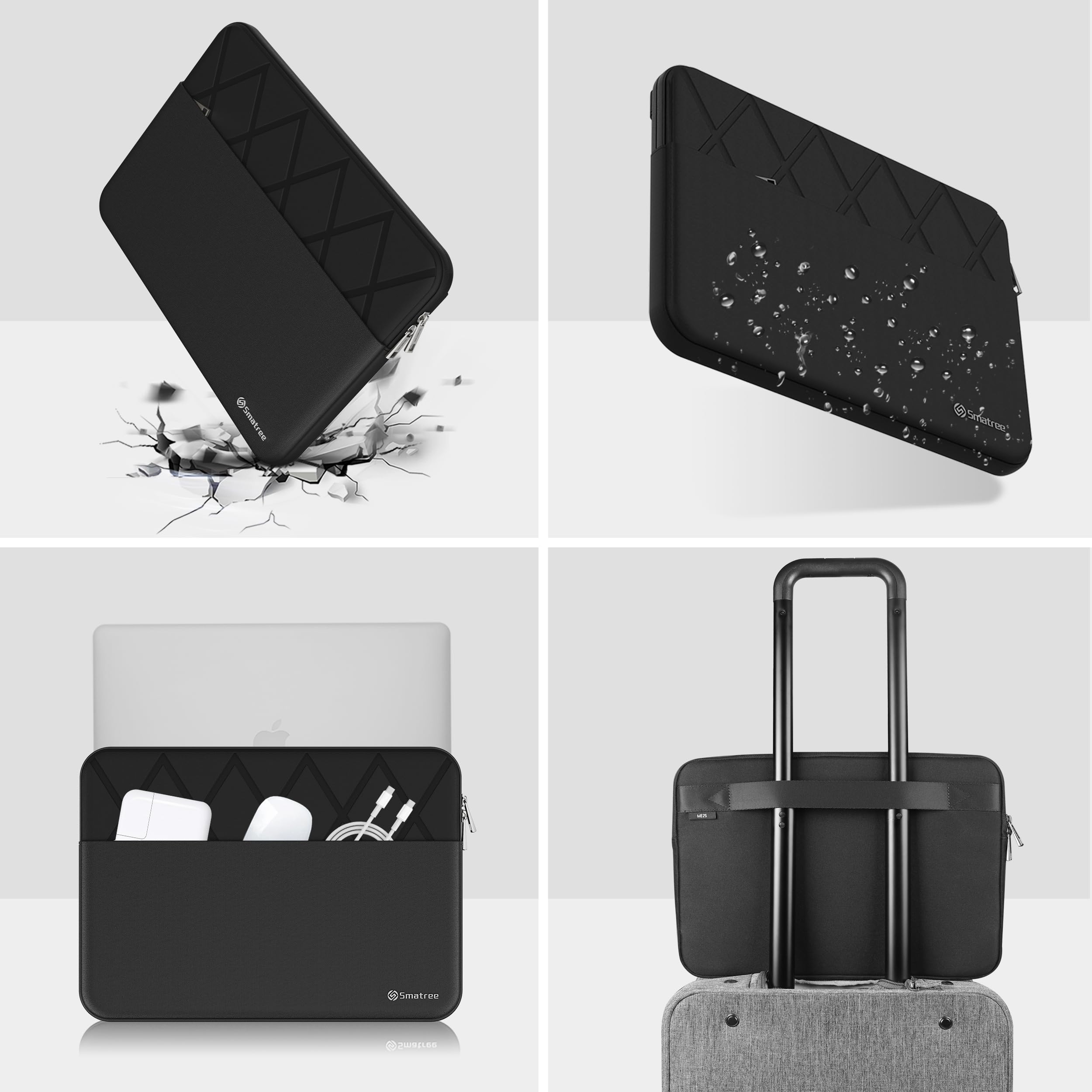 Smatree Funda para Laptop de 16 Pulgadas para MacBook Pro 2019 A2141, MacBook Pro de 16.2 Pulgadas M4 2024/M3 2023 A2991 A2780/2021 A2485, 15.4 Pulgadas 2015-2012 A1398, con Bolsillo (E619)