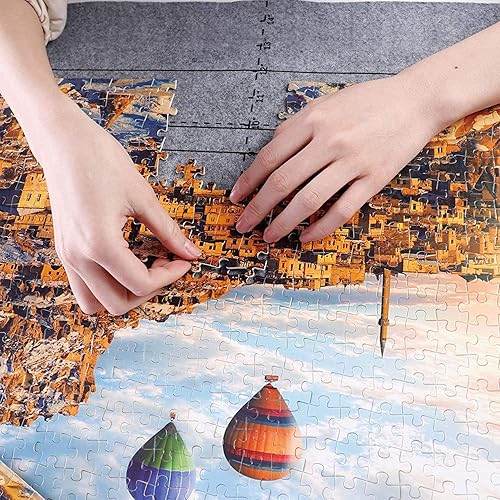 Miniatura 7 de Tapete de rompecabezas enrollable para 2000, 1500, 1000, 500 piezas con 6 bandejas multicolores, protector de mesa de rompecabezas, almacenamiento