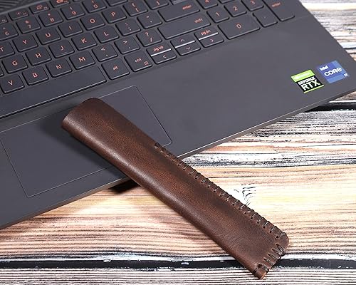 Miniatura 2 de Funda hecha a mano de cuero genuino solo pluma pluma pluma estilográfica manga titular bolsa cubierta vintage café