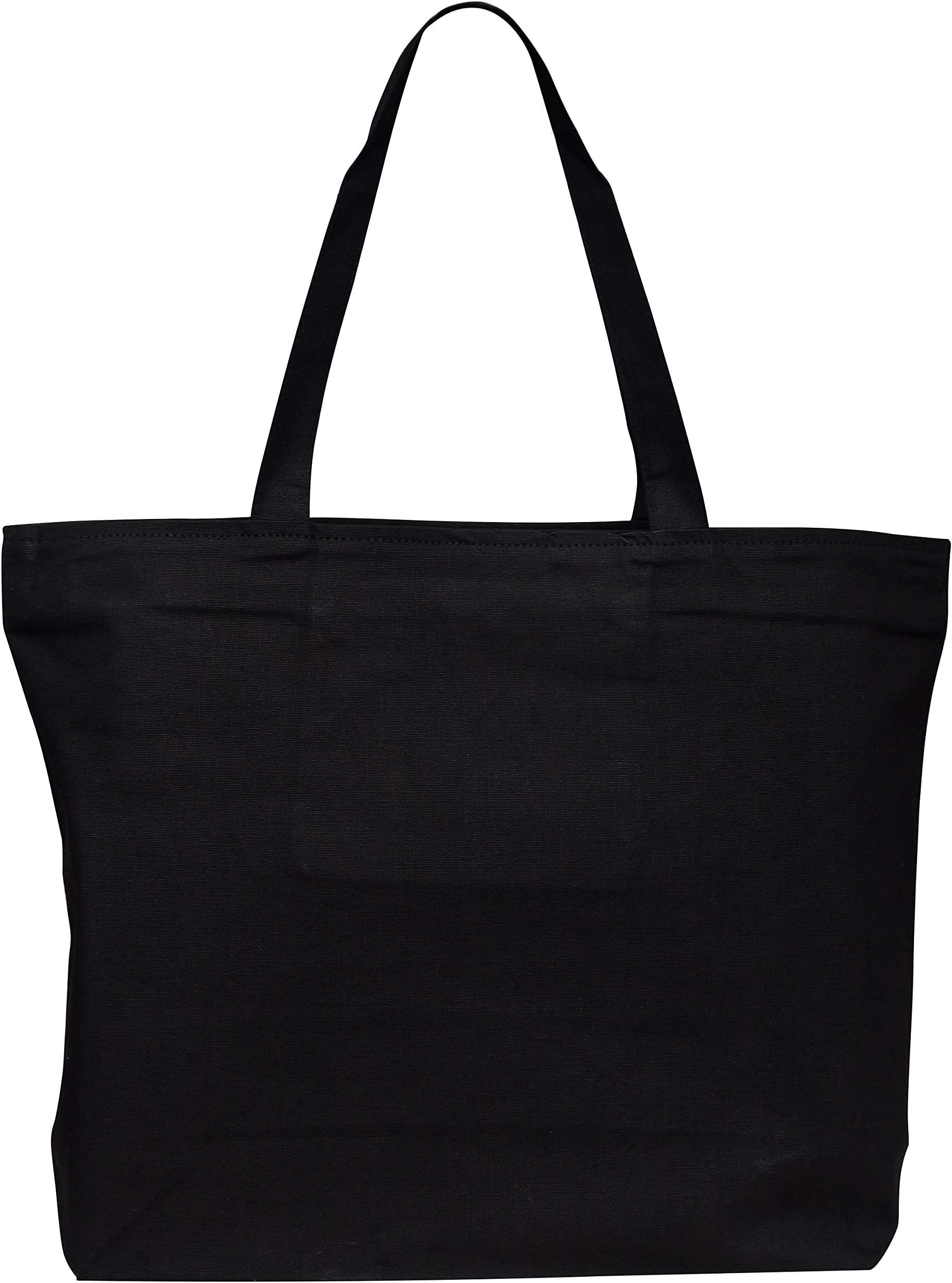 TBF Heavy Canvas Extra Large Tote Bag with Zipper