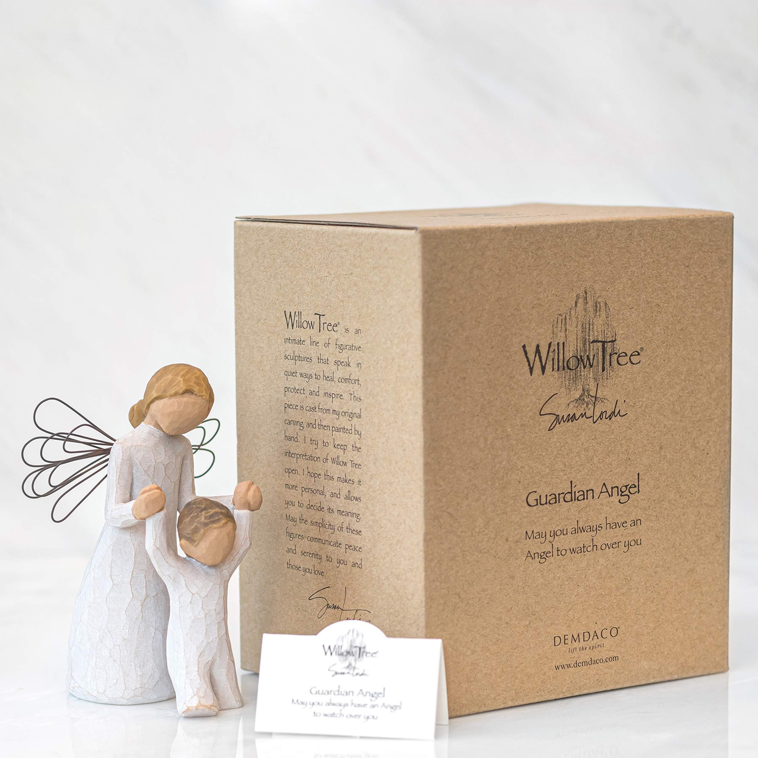 Willow Tree Angelo Custode Resina, Design di Susan Lordi, 13 cm