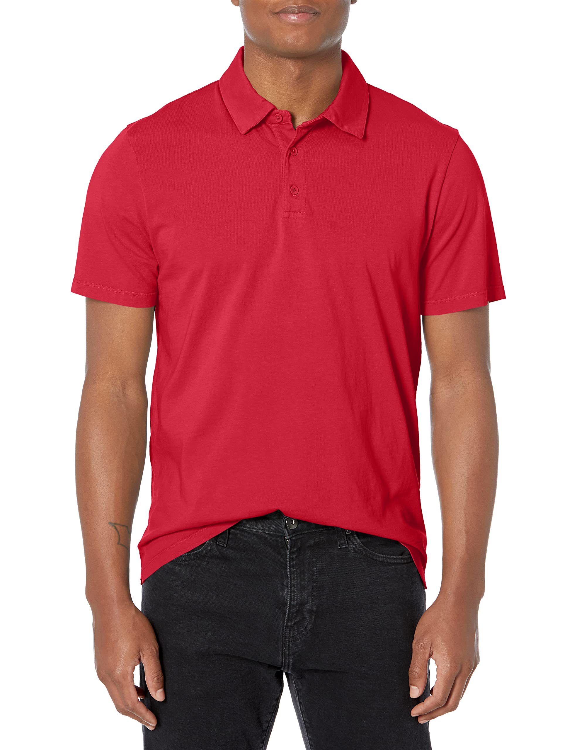 Photo 1 of ******SIMILAR****** Vince Mens Garment DYE S/S Polo,Washed Wild Barberry,Medium