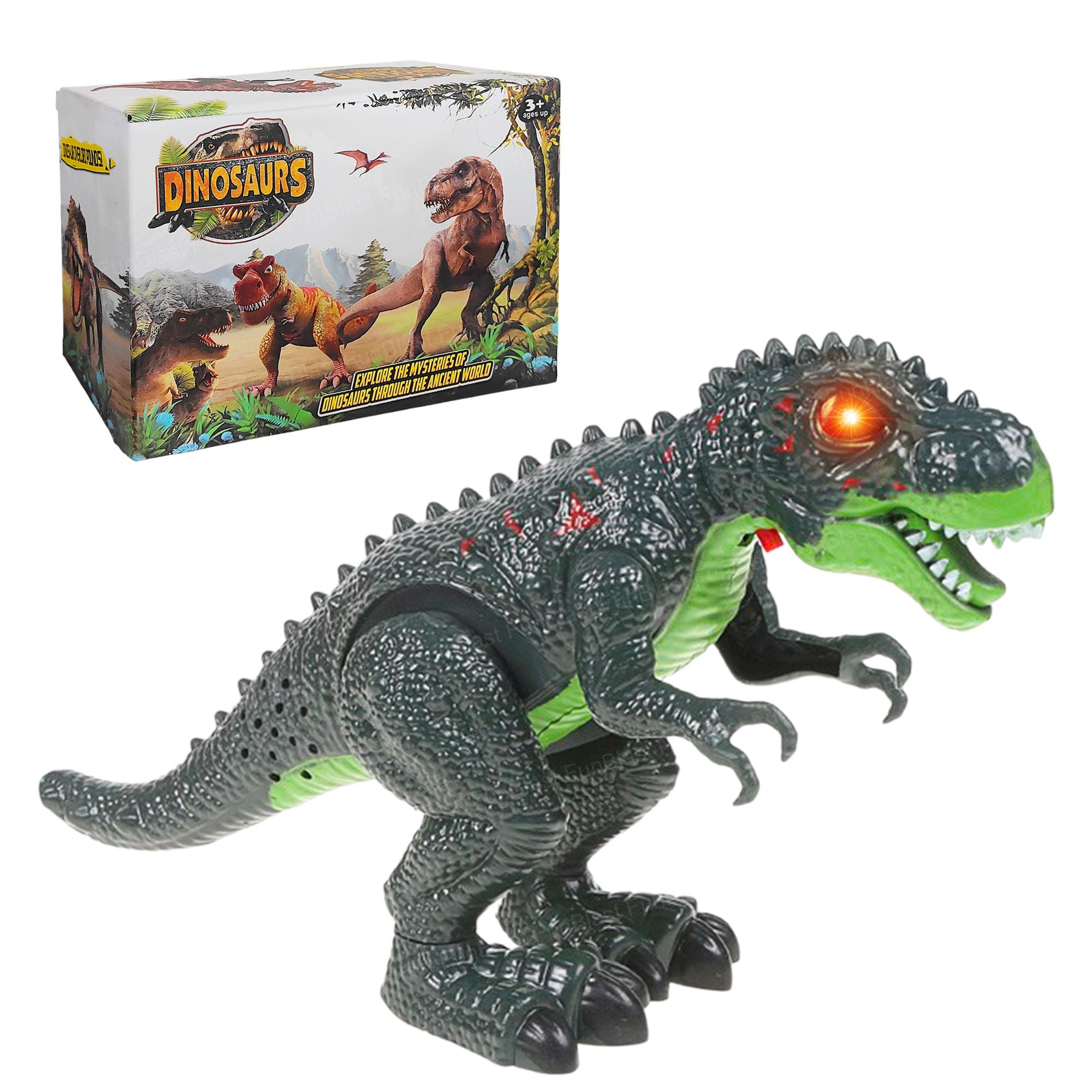 FunBlast Walking Dinosaur Toy with Blinking Eyes and Realistic Dinosaur Sounds Children's Kids Toy – Animal Figure Toy, Dinosaur Toys for 3+ Years Old Boys, Girls (Green)-image-35