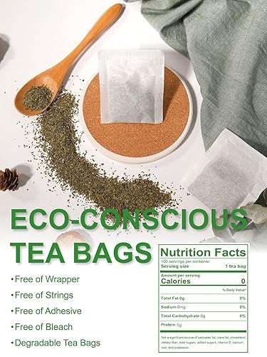 Vista 169 de TeeLux Bolsas de té verde, té verde puro natural, súper antioxidante, cafeinado, 100 bolsas de té para apoyar la salud general
