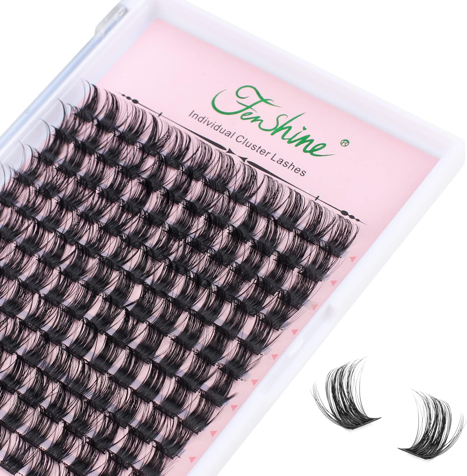 Cluster LashesIndividual Lashes Wide Stem C/D Curl 9-15mm Length DIY Eyelash Extension Individual Soft False Lashes for Personal Use at Home (13mm, 144pcs D curl)