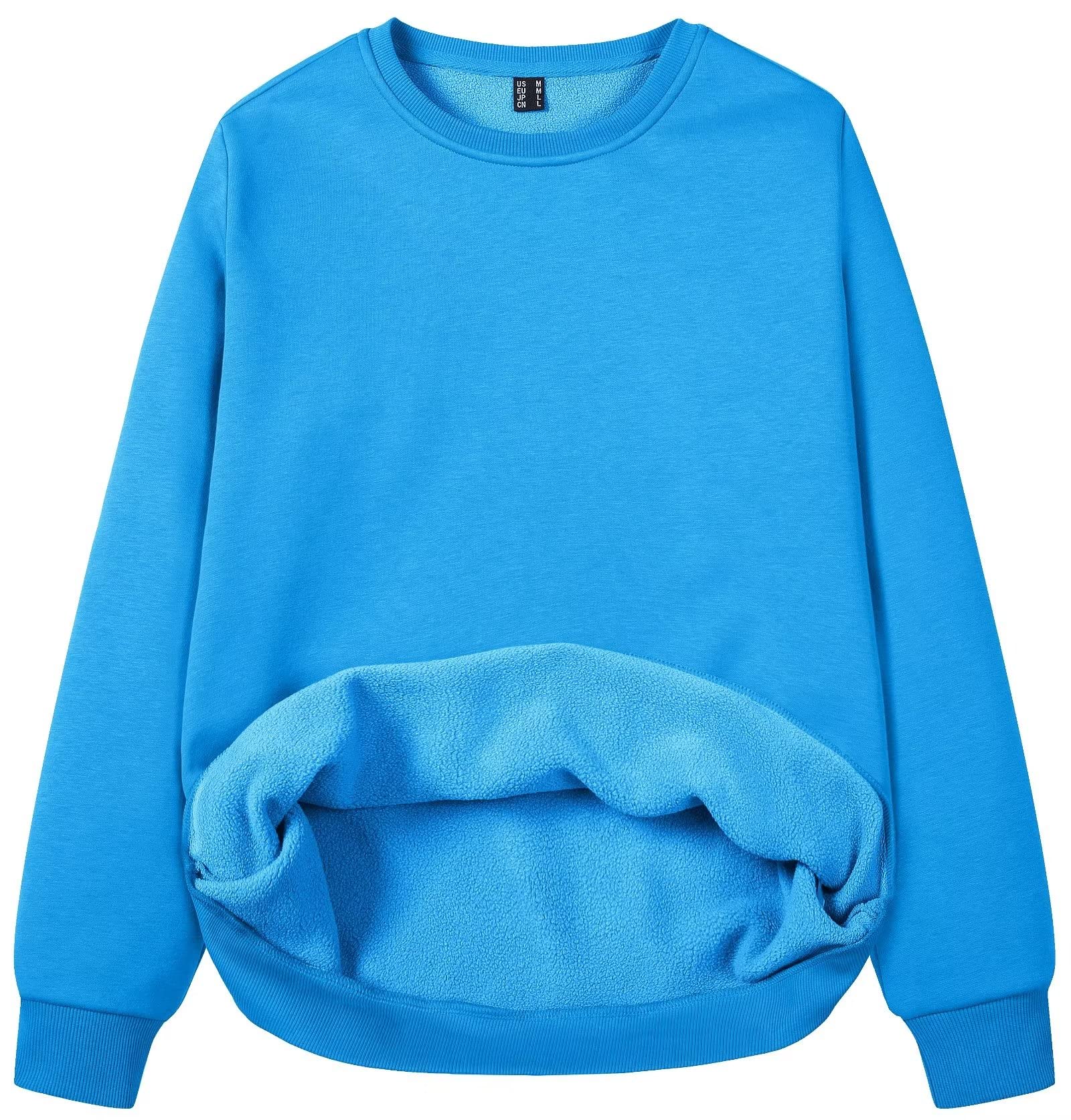 MAGCOMSENWomen's Fleece Lined Sweatshirt Crewneck Cotton Pullover Fall Winter Casual Long Sleeve Warm Soft Tops