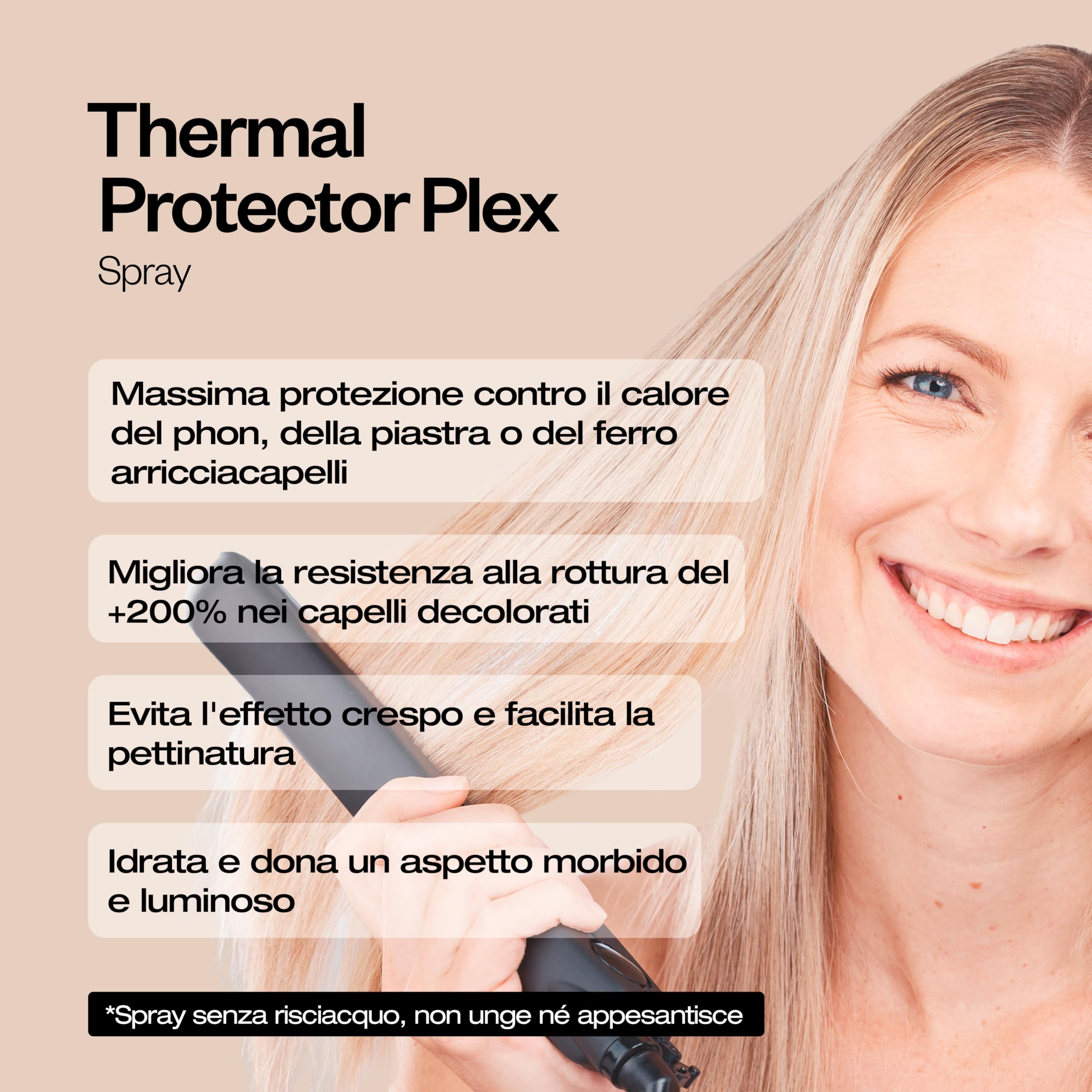abril et nature - Protettore Termico Plex, STOP Rottura - Ideale per Capelli Secchi e/o Danneggiati - Protegge i capelli dall'uso di piastre e asciugacapelli - Con Cheratina Riparatrice - 200 ml