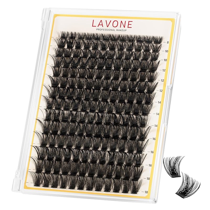 Cílios Postiços em Tufos LAVONE D Curl 8–18 mm, 168 unidades
