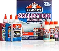 Elmer's Collection Slime Kit | Supplies Include Glow In The Dark Magical Liquid Slime Activator Metallic Magical Liquid Confetti Translucent Glue Metallic Glue Clear 6 Count