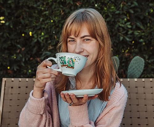 Miniatura 3 de Nightmare Before Christmas Disney The Tarot Cards Taza de té y platillo de cerámica | Juego de fiesta de té para café, expreso, moca