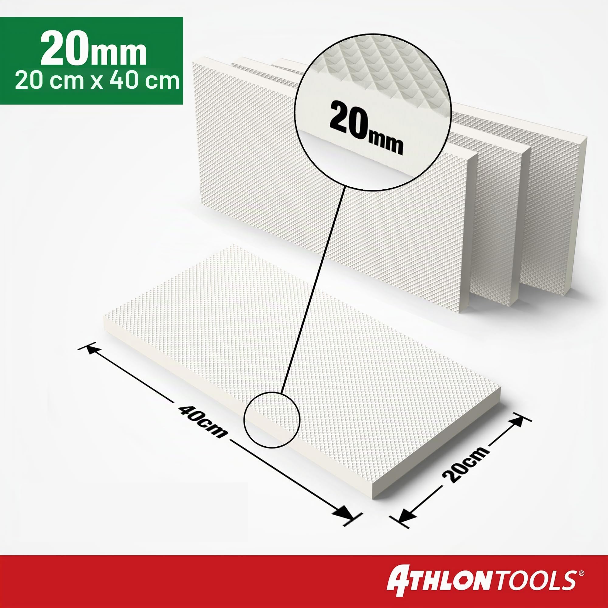 ATHLON TOOLS 4x MaxProtect Protectores de pared autoadhesivos para garaje, protección contra impactos (40 x 20 x 2cm, cada uno)