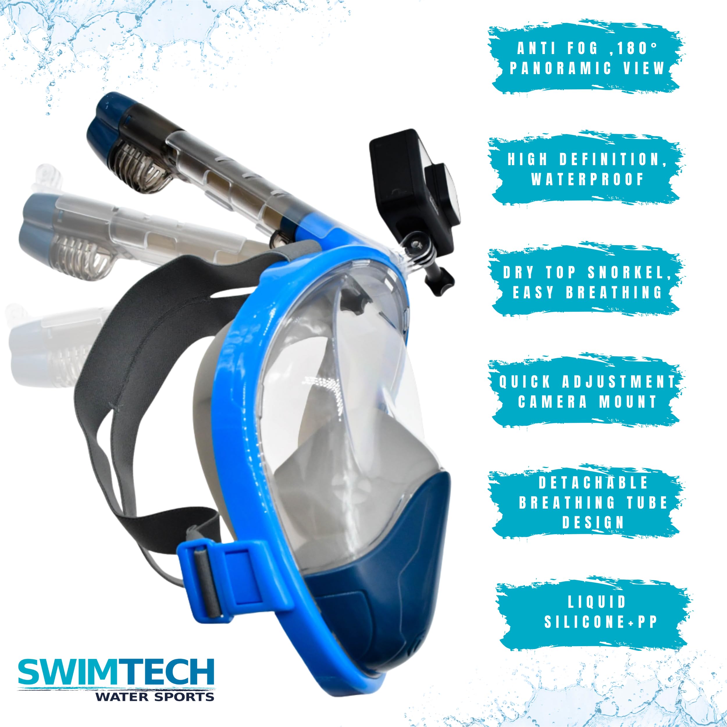 SwimTech Buceo y Snorkel de Gafas de bucear Marca Unisex Infantil