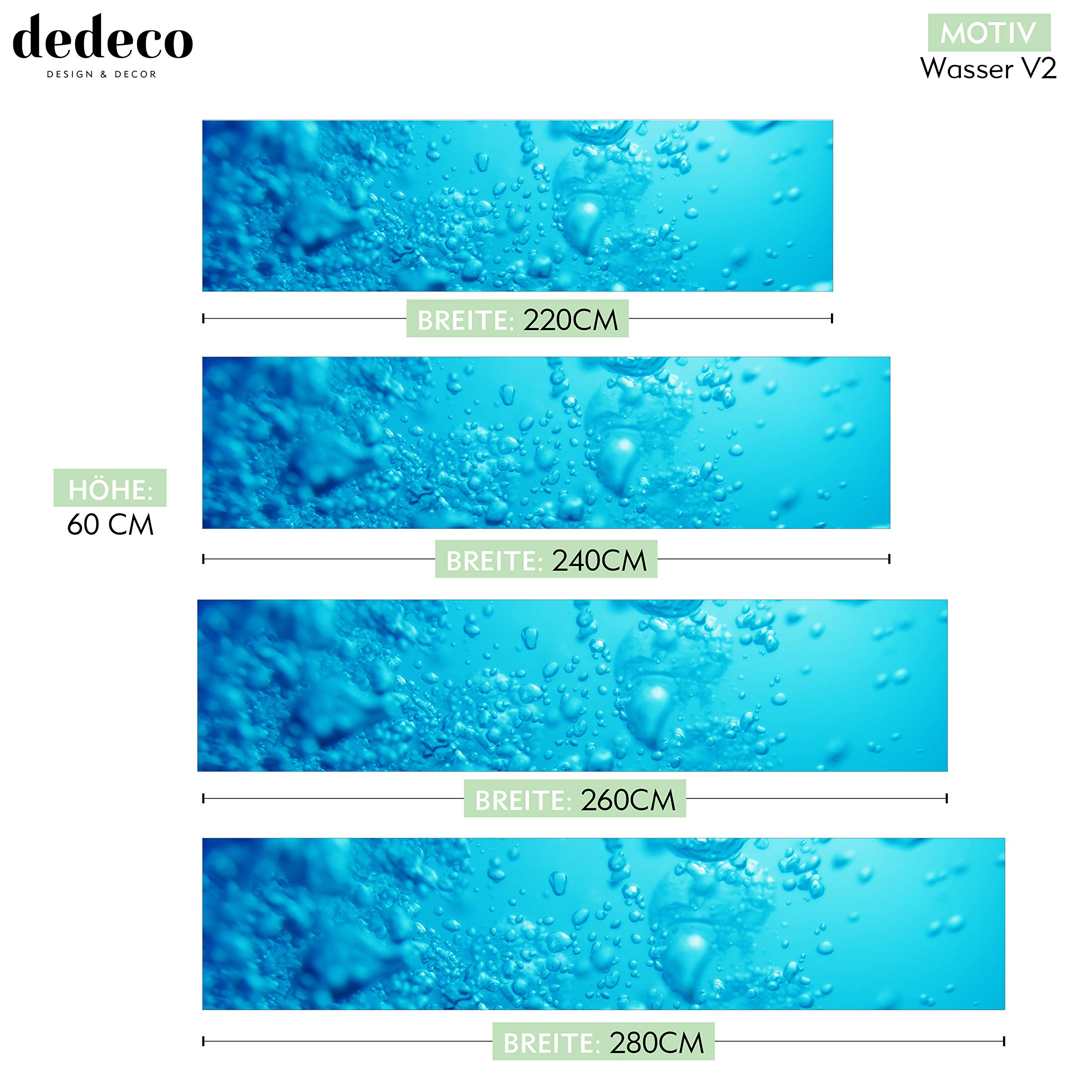 Dedeco Küchenrückwand Strand Motiv - 3mm Acrylglas Spritzschutz 220x60 Cm