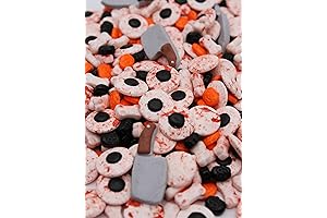 Halloween Choppers & Eyeballs Sprinkles 8 Ounce Bag-Spooky Hard Candy For Day...