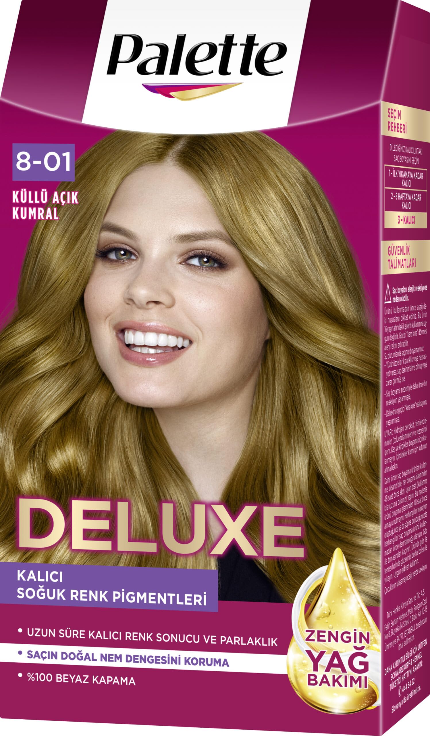 Deluxe Yoğun Renkler 8-01 Küllü Açık Kumral