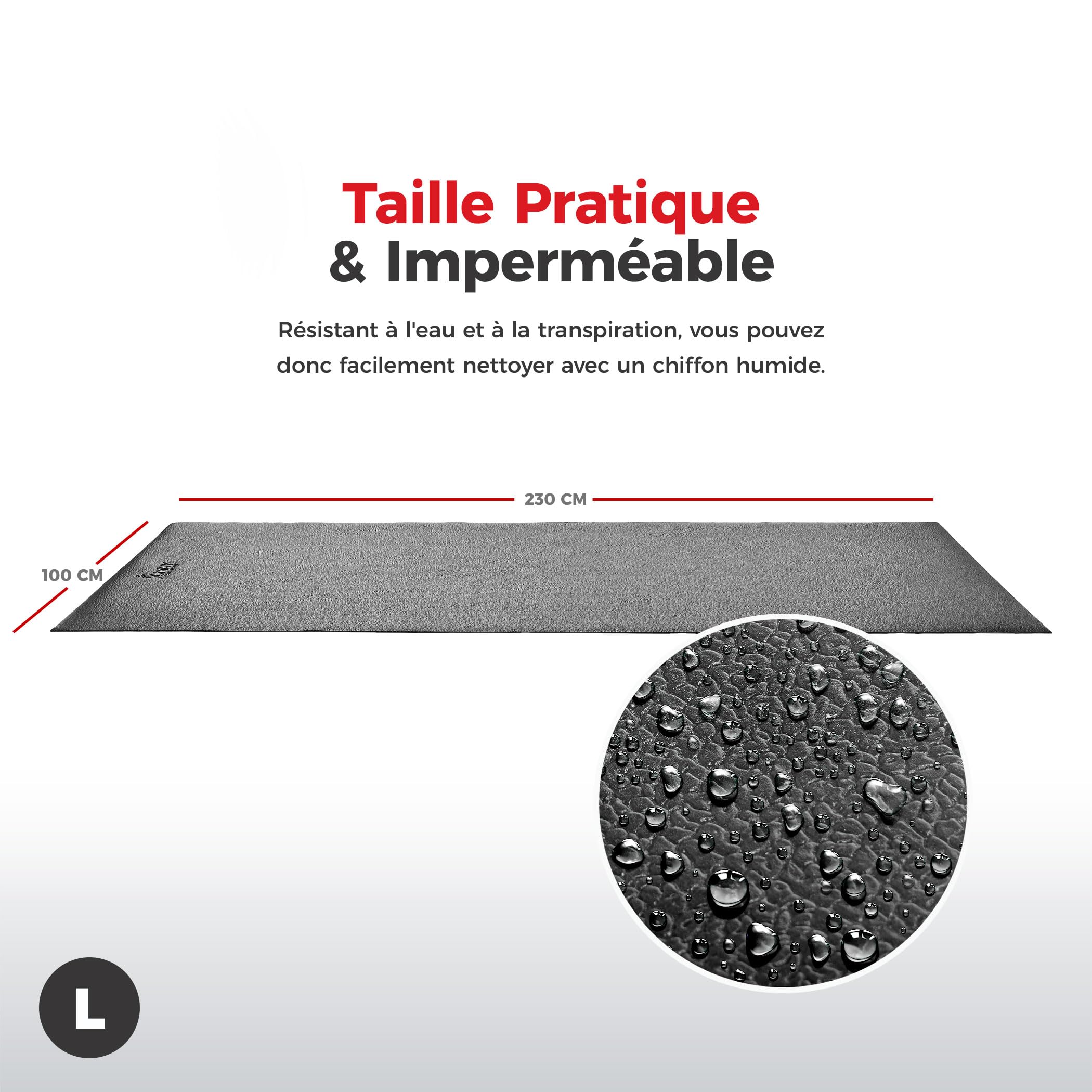 Sunny Health & Fitness Tapis Antidérapant pour Tapis de Course, Vélo Elliptique et Yoga
