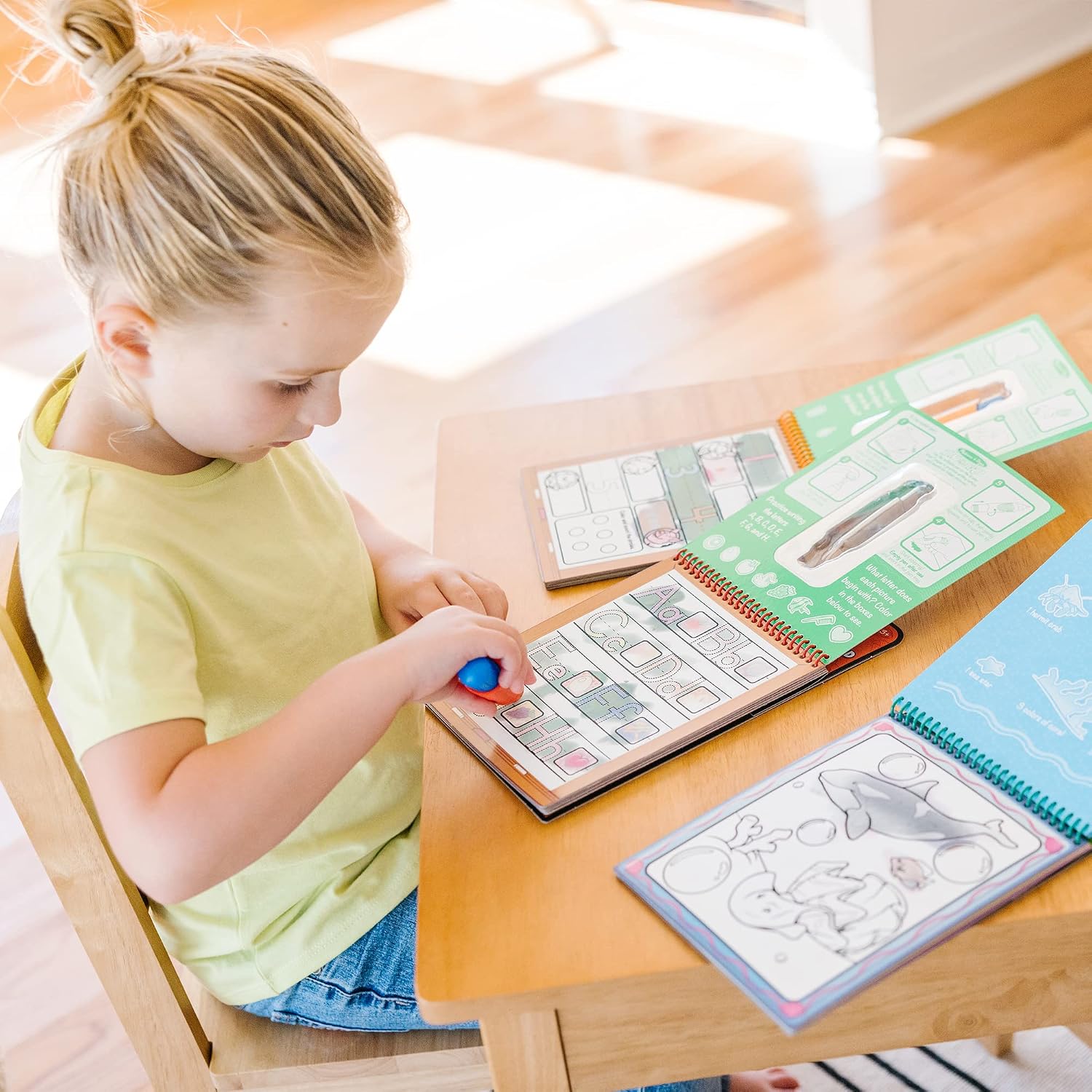 Melissa & Doug Water Wow! - Water Reveal Pad Bundle - Animals, Alphabet, Numbers and More - Travel Toys, Party Favors, Stocking Stuffers, Mess Free Water Pen Coloring Books For Toddlers, Kids Ages 3+